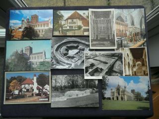 11 Postcards St Albans,  Abbey,  Ye Olde Fighting Cocks,  Verulamium,  Roman Theatre
