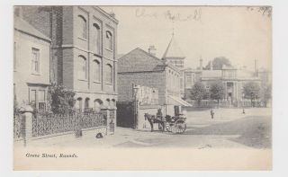 Great Old Card Grove Street Raunds Northampton Around 1910 Kettering Bedford