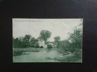 Webster City,  Ia Ruins Of / Old Mill Unposted A.  M.  Simon Lithograph Ca 1910