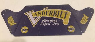 Vintage Vanderbilt Tire Metal Advertising Sign