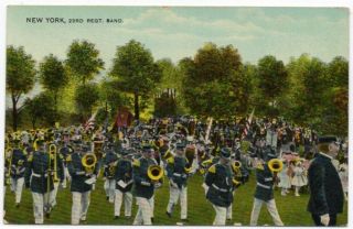 042420 23rd Regiment Band Vintage Brooklyn York City Ny Postcard C1910