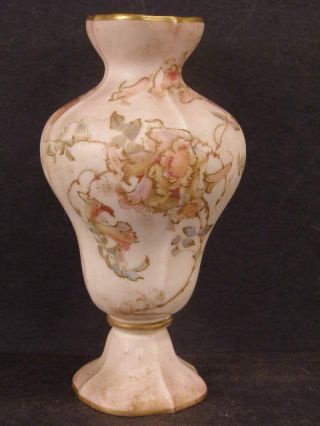 1800s Antique Burslem Royal Doulton Porcelain Urn Vase Hand Painted Neoclassical