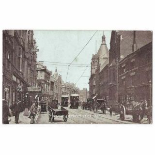 Leicester Granby Street,  Old Postcard