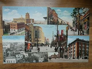 5 Old Postcards Of Yokohama,  Japan.  C1930s