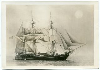 Photo 7 X 5 " Whaler Canton Of Bedford Massachusetts Boat Ship H56