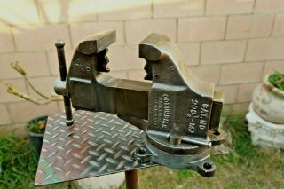 Vintage Columbian 203 1/2m2 Combination Pipe And Bench Vise,  3.  5  Jaws,  36 Lbs