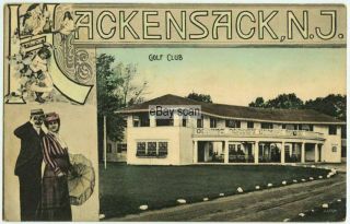 Old 1909 Postcard View Of Hackensack Golf Club,  Hackensack Nj Jersey
