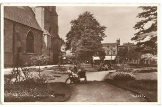 Redditch Gardens Worcestershire Old Photo Postcard 1953