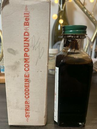 Vintage Bell’s Syrup Codeine Compound For Coughs CEALED 3