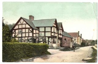 Weobley Village Herefordshire Hereford Old Postcard 1911