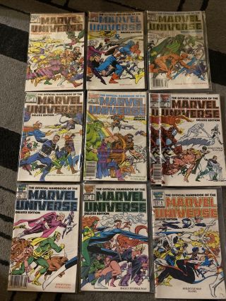 Official Handbook Of The Marvel Universe 1983 - 86 Deluxe Edition Comics Complete