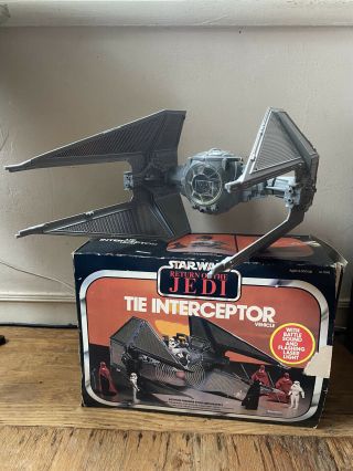Vintage Star Wars Tie Interceptor W/box Return Of The Jedi