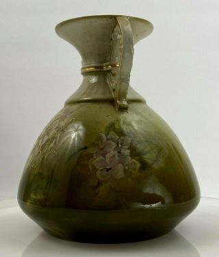Antique Royal Bonn Germany Hand Painted w Gold Porcelain Floral Vase Late 1800s 2