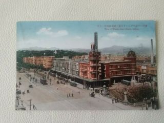 China Manchuria Manchukuo Old Pc Dairen Dalian Dalny View Of Chain Store Streets