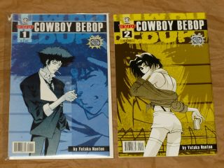Cowboy Bebop 1 & 2 - Comic Size - Tokyo Pop - English Release - Rare