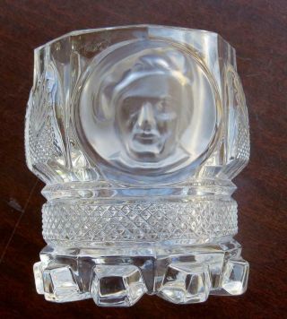 Vintage Or Antique French? Art Glass Portrait Beaker Tumbler