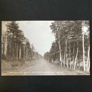 Vintage Brockway Mountain Drive Copper Harbor Michigan Real Photo Postcard
