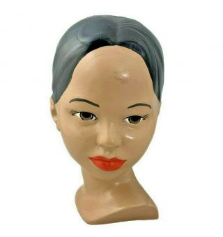 Vintage Holland Mold Lady’s Head / Bust Statue – Ceramic – 7″ – Polynesian