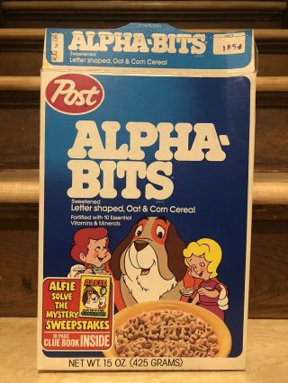 Post Alpha - Bits Cereal Box - Authentic Vintage 1984