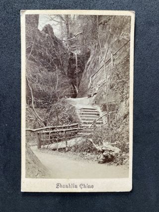Victorian Carte De Visite Cdv Scene Shanklin Chine Isle Wight: Nicholson Ventnor