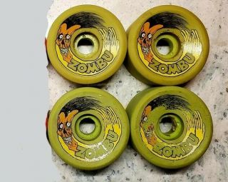 UNMOUNTED 95/65 Vintage Zorlac Zombu Skateboard Wheels 80s Pushead 90s Alva 3