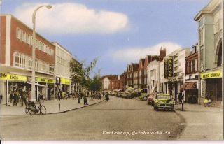 Old Postcard - Eastcheap - Letchworth - Hertfordshire C.  1962 Old Cars