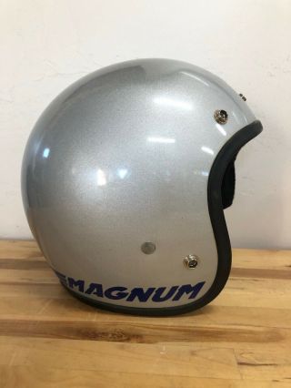 Vintage Silver Bell Magnum Motorcycle Helmet - Size 7