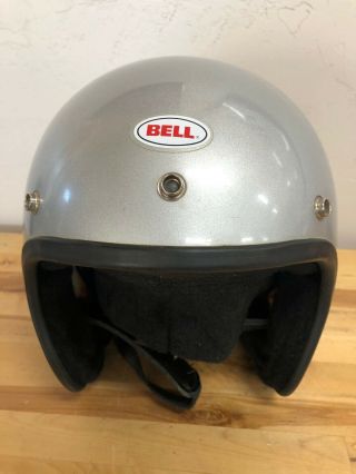 Vintage Silver Bell Magnum Motorcycle Helmet - Size 7 2