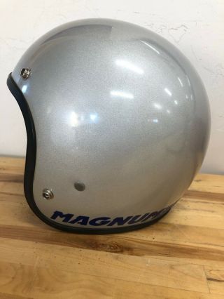 Vintage Silver Bell Magnum Motorcycle Helmet - Size 7 3