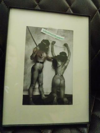 Vintage Erotica Spanking Lesbian Dominant Chain Picture 6x8 Matted To 4x6 Frame