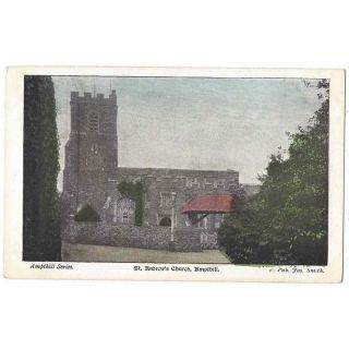 Ampthill St Andrews Church,  Old Postcard By Jas Smith,  Ampthill Series