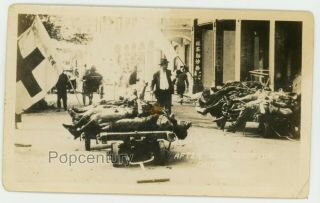 China 1920s Vintage Photograph Canton Aftermath Executions Up Carts Photo