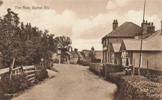 Sutton Ely The Row Old Postcard
