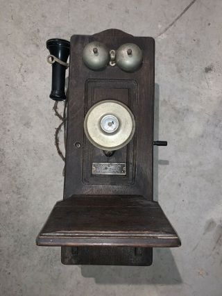 Vintage Chicago Telephone Company Wall Phone