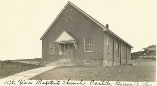 Castile,  Pa Waynesburg,  Pennsylvania Old Rppc Postcard,  Mt.  Zion Baptist Church