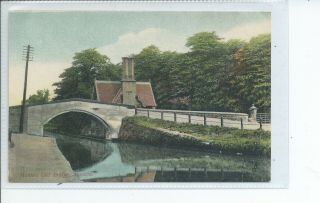 Printed Postcard Of The Old Canal Bridge At Monton Lancashire Gc