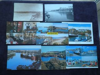 8 Postcards Of Seahouses,  Northumberland,  Harbour,  The Old Ship Hotel,  The Wyvis