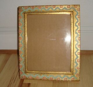 Vintage Italian Renaissance Revival Carved Gilded Picture Frame 7x9 " 8x10 " Photo