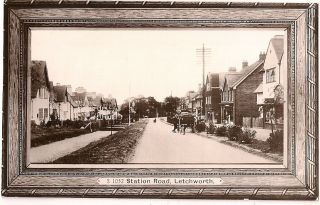 Old R/p Postcard - Station Road - Letchworth - Hertfordshire C.  1908
