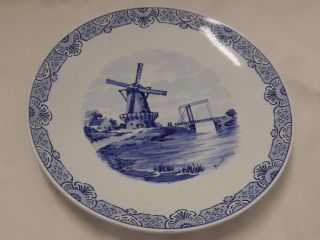Antique Villeroy & Boch Delft Blue Decorator Wall Charger Plate