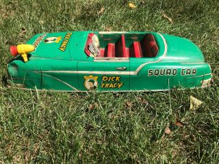 Vintage Marx Tin Friction 20 " Dick Tracy Squad Car Toy