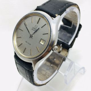 Vintage Omega Deville Men’s Quartz Move Wrist Watch Day/dt Acier Inoxydabl Swiss