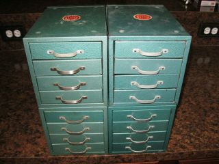 Vintage 4 Drawer Metal Parts Cabinet,  " Wards Master Quality " Qty: 4