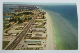 Redington Beach Fl Florida Vintage Postcard South Aerial View Gulf Of Mexico