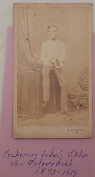 Vintage Identified Cdv Photo " E.  H.  Ludwig Victor Crown Prince Prussian "