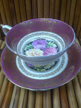 Vintage Paragon By Appointment Fine Bone China England Tea Cup & Saucer Bouquet