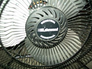 Vintage LAKEWOOD Commercial/Industrial Floor Fan HV - 18/CCB Perfectly 3