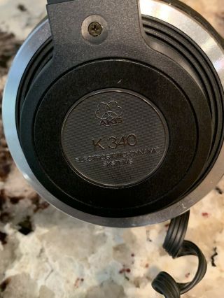Vintage AKG K340 Stereo Headphones Electrostat Dynamic System Headphones AUSTRIA 2