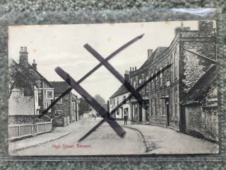 Old Postcard Of High Street,  Benson,  Wallingford,  Oxfordshire