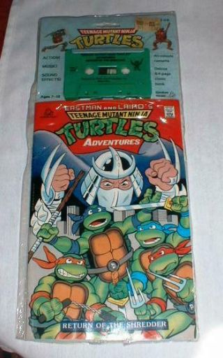 Teenage Mutant Ninja Turtles - Comic Book & Cassette Tape - 1990 - Nrfp